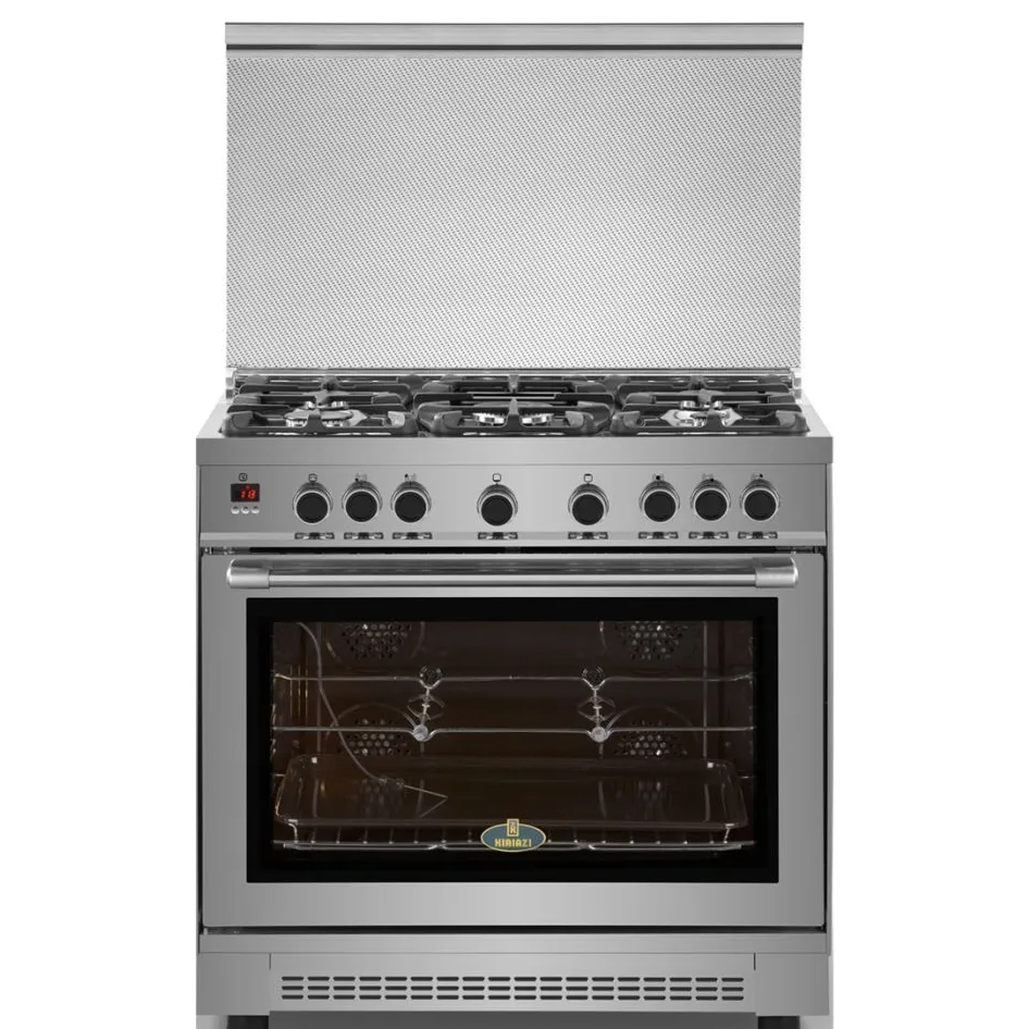 بوتاجاز غاز 5 شعلة 90 * 60 بريميير سمارت استانلس 5 مروحة